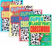 Large print crossword books.*