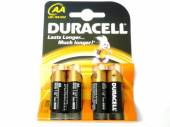 Pkt4 Duracell Power boost 150% AA batteries.