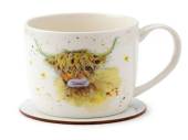 Boxed highland coo mug and coaster set*