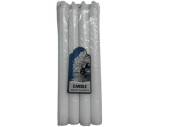 Pack 4, white candles L19cm*