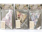 Les Fleurs 5m 12flag bunting set - 3asstd* Les Fleurs 5m 12flag bunting set - 3asstd*