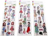 City girl crafting stickers - 3asstd*
