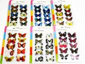 Pkt 10, craft butterflies - 6asstd* Pkt 10, craft butterflies - 6asstd*