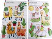 3d llama wall stickers - 2asstd.