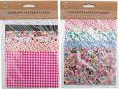 Pack 6, adhesive patterned craft fabric* Pack 6, adhesive patterned craft fabric*
