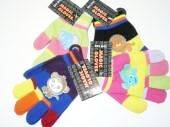 Kids striped magic gloves with motif, asstd Kids striped magic gloves with motif, asstd