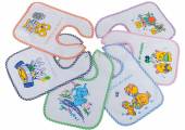 Babies velcro bib - asstd