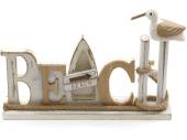 Standing wooden beach plaque L35cm.