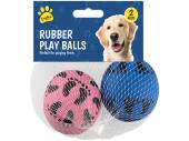 Pack 2, rubber dog balls* Pack 2, rubber dog balls*