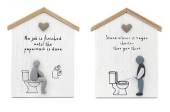 Pebble person toilet plaque (15x20cm)*