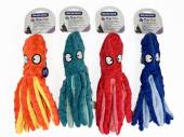 Plush octopus with rustle and squeaker - 4/cols. Plush octopus with rustle and squeaker - 4/cols.