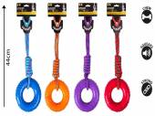 Strong rubber ring rope toy - 4/cols* Strong rubber ring rope toy - 4/cols*