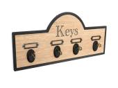 Wooden key rack with four hooks*
(43x18x5cm)