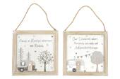 Hanging Caravan wooden plaque (18x18cm) - 2asstd.