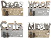 Cat/dog wooden block -