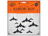 Pack 10 black paper hanging bats.