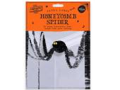 Extra large paper honeycomb spider decoration.