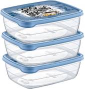 Set 3, printed lid food boxes (1.2ltr)*