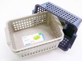 Small plastic basket - asstd cols* (16x23x8cm)