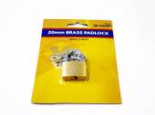 20mm brass padlock with 3x keys* 20mm brass padlock with 3x keys*