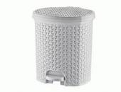 5.5ltr rattan pedal bin - asstd cols*