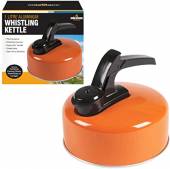 1ltr green/black aluminium whistling kettle.