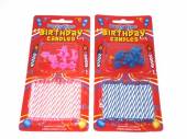 Pack 12, birthday candles with holders.
