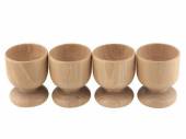 Pkt 4, beech wood egg cups