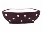 2.5lt rectangular plastic spotty bowl - 4/cols*