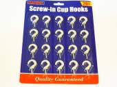 Pkt 20, screw-in cup hooks* Pkt 20, screw-in cup hooks*