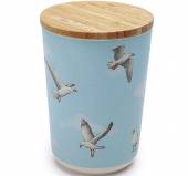 Seagull bamboo medium storage jar H15cm*