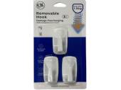 Pack 3, plastic removable hooks* Pack 3, plastic removable hooks*