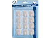 Pack 12, self adhesive hooks*