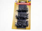 Pack 100, assorted sizes black cable clips*