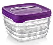 Set 3, 2.5ltr square food/storage boxes - asstd cols*
USE 021041