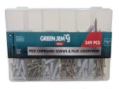 249pc assorted chipboard screws & plugs*