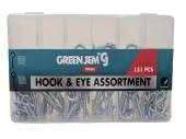 Box 151pcs assorted hooks & eyes*
