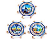 Resin ships wheel shaped magnet - 3asstd.