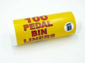 Pack 100, pedal bin liners*
(30x43x43cm)