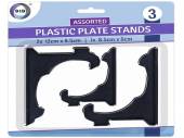 Pack 3, asstorted sizes plastic plate stands*