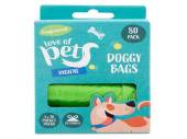 Pack 80, fragranced tie handle doggy bags (32x36cm)*