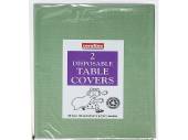 Pack 2 disposable table covers (90X90CM)* - GREEN