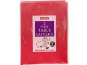 Pack 2 disposable table covers (90X90CMM)* - RED