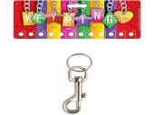 Pack 12, metal bonanza keychain clip (7.4cm)