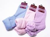 Ladies brushed bed socks - 3/cols.