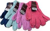 Ladies chenille magic gloves - 4/cols.