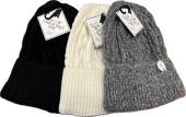 Ladies soft cable knit hat - 3/cols   (one size)