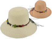 Ladies hat with stone and gem band (57cm) - 2/cols*
