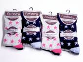 Ladies star design cotton rich socks (3pkt x4) Ladies star design cotton rich socks (3pkt x4)