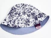 Denim/plain reversible bucket hat  (S-M/M-L)